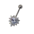 Piercing Ombelico e Monte di Venere 1x con Brillantini Swarowsky (Certificato)